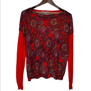 LOFT Floral Long Sleeve Light Weight Sweater M